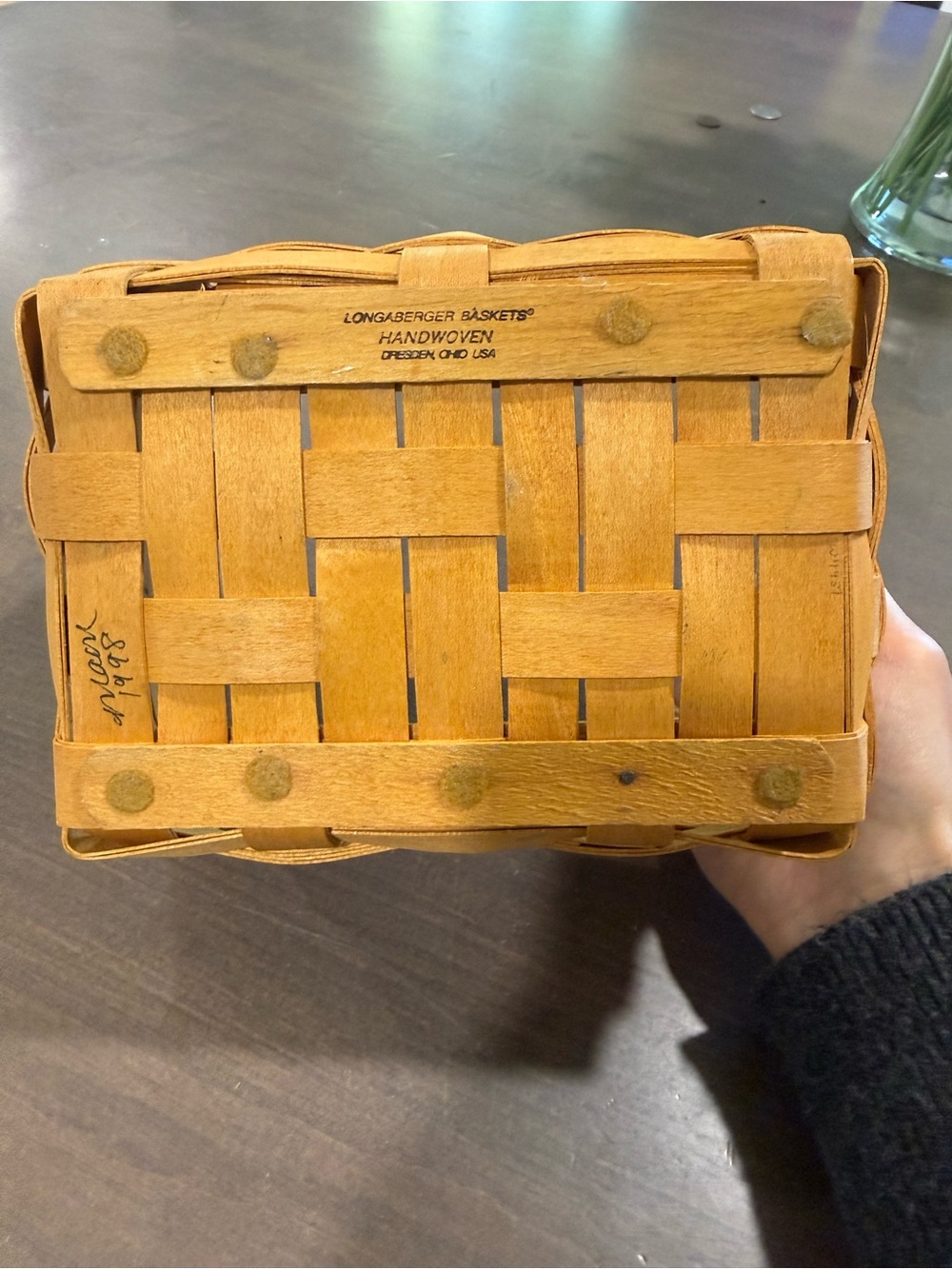 Longaberger 1998 Address
Basket With Protector &
Wooden Lid - Picture 3 of 3